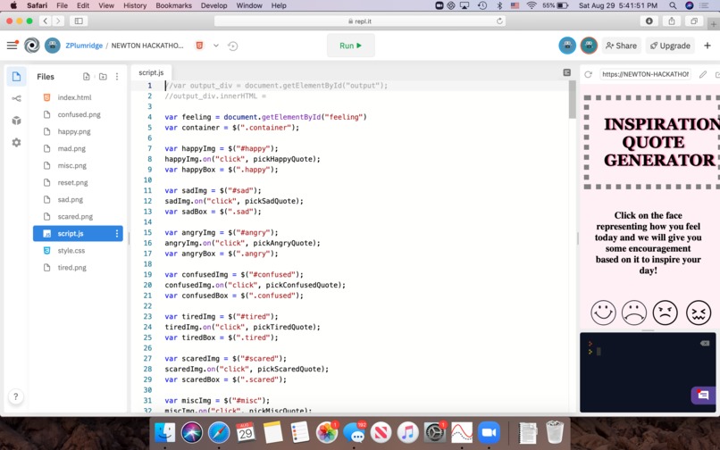 Inspirational Quote Generator – screenshot 3
