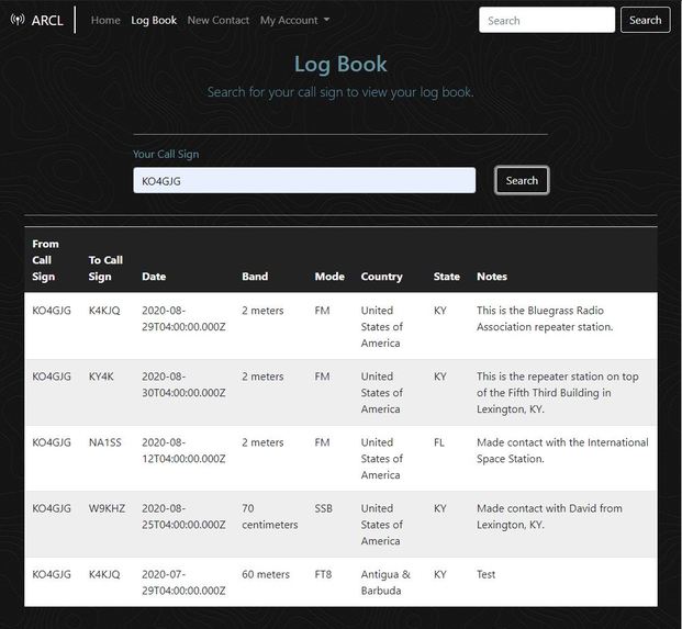 Amateur Radio Contact Logger – screenshot 2
