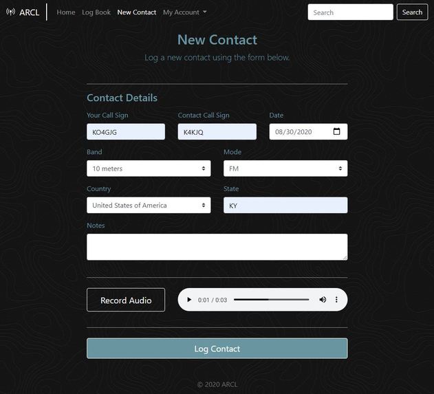 Amateur Radio Contact Logger – screenshot 3