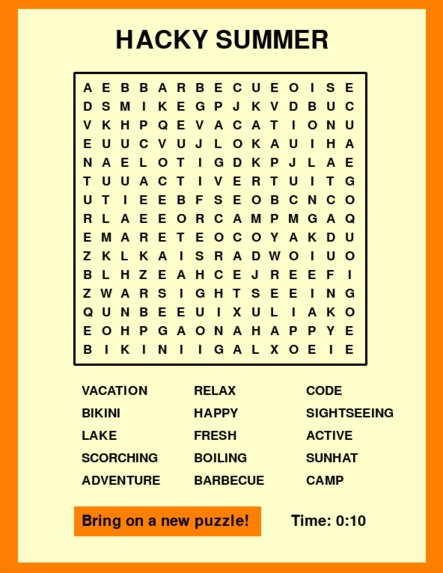 Summer Wordsearch – screenshot 1