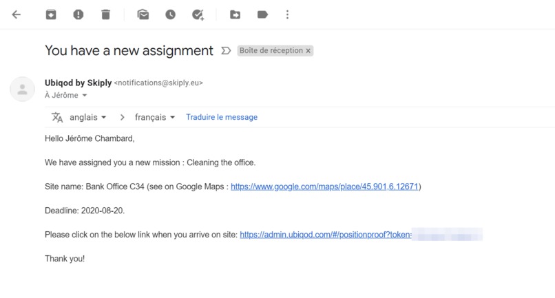 Presence and working time monitoring by GPS – screenshot 4