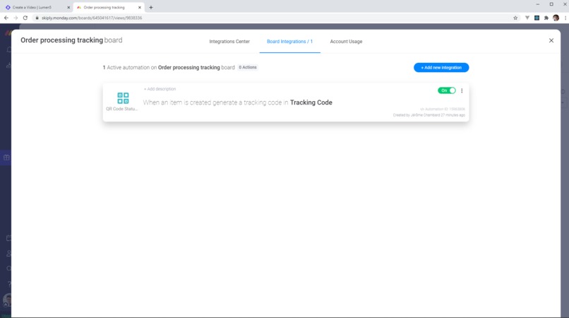 Order and asset tracking in Monday.com with QR Codes – screenshot 3