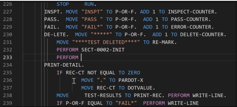 COBOL-Vscode – screenshot 2