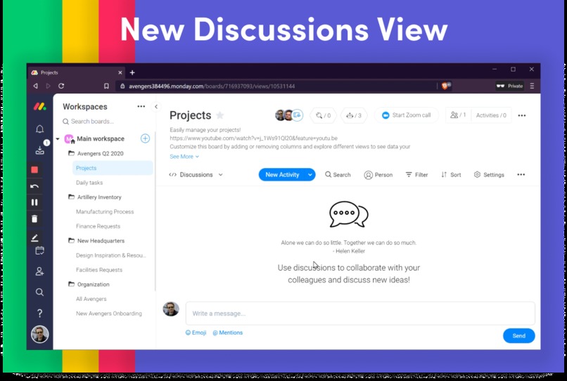 Discussions – screenshot 1