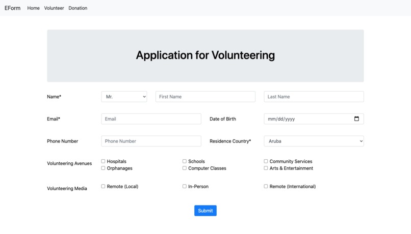 EForm – screenshot 2