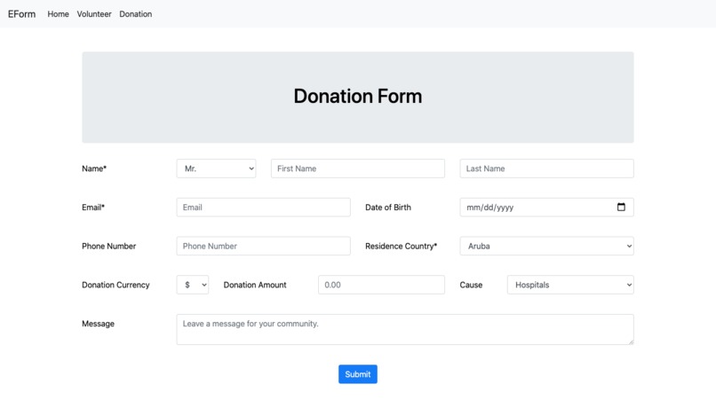 EForm – screenshot 1