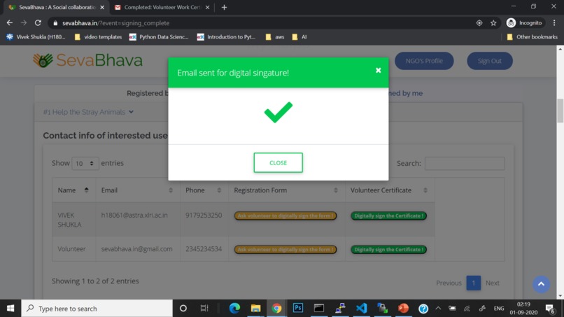 Social Collaboration Platform with Docusign – screenshot 3