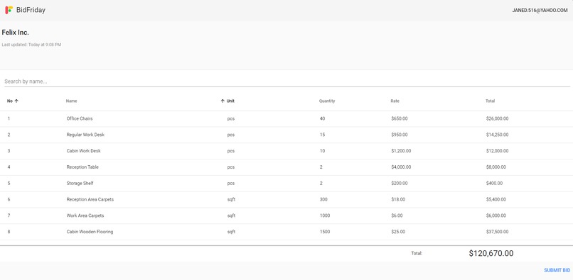 BidFriday – screenshot 2