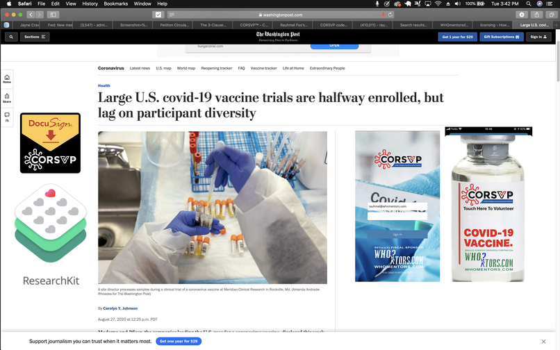 CORSVP™ - COVID-19 Registry Screening Volunteer Platform – screenshot 13