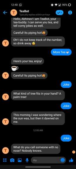 teaBot – screenshot 1