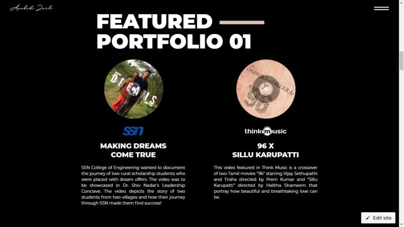 Aashik Joel's Portfolio – screenshot 3