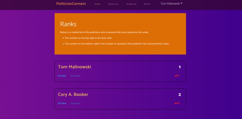 PoliticianConnect – screenshot 4