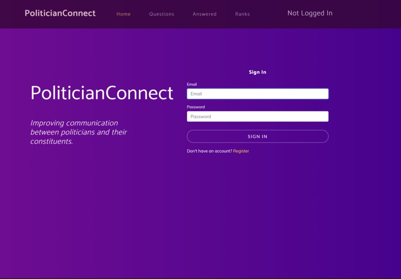 PoliticianConnect – screenshot 1