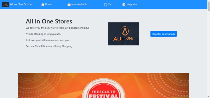 All In One Store- A Web Application to avoid queues – screenshot 1