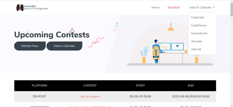 ContestCal(Team-RVGeeks) – screenshot 4
