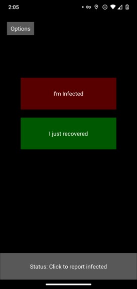 Privacy-Oriented Contact Tracing App – screenshot 3