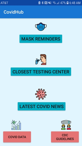 CovidHub – screenshot 2