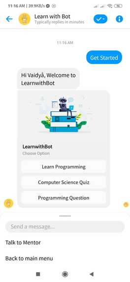 LearnwithBot – screenshot 1