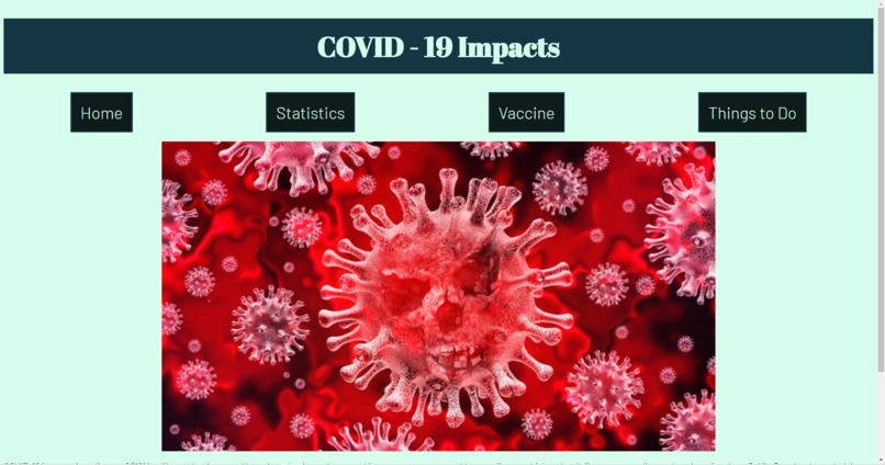 COVID-19 Impacts – screenshot 1