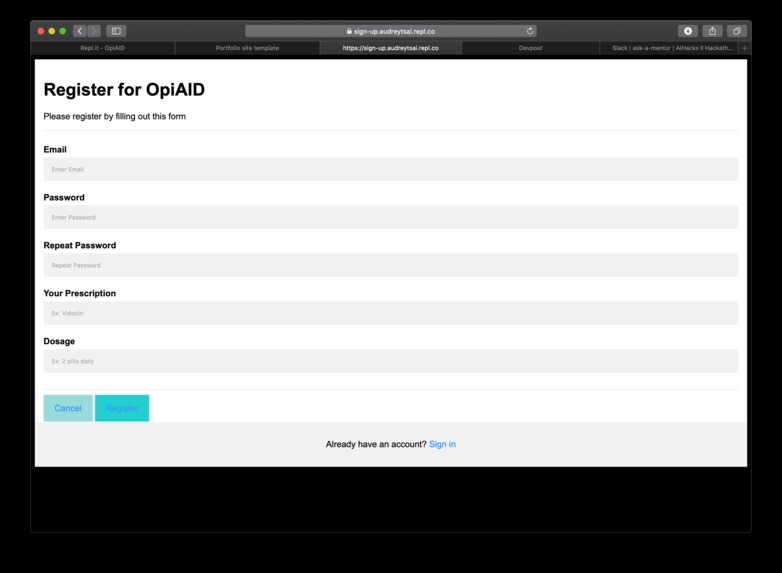 OpiAID – screenshot 2