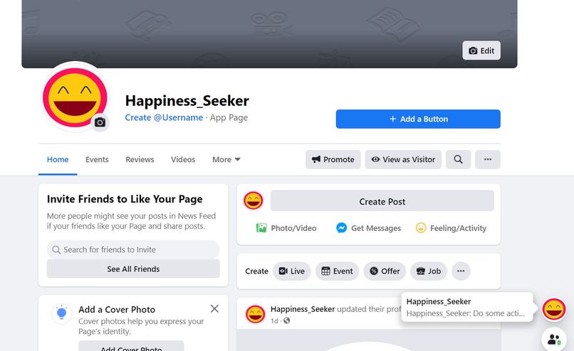Happiness-Seeker chatbot – screenshot 1