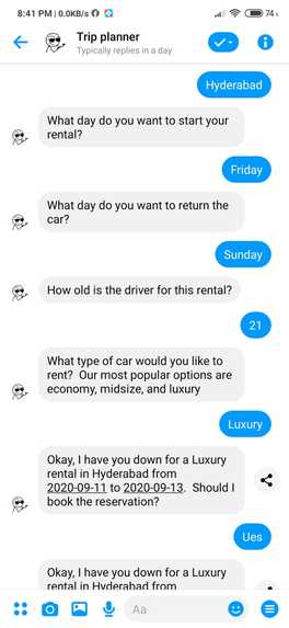Trip planer – screenshot 1
