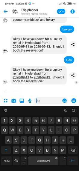 Trip planer – screenshot 3
