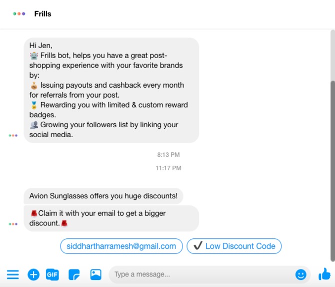 Frills - Content & Sales Via Messenger – screenshot 1