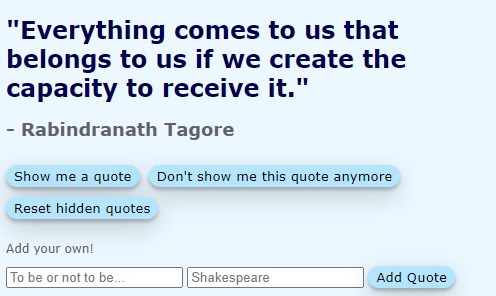 myQuotes Chrome Extension – screenshot 1