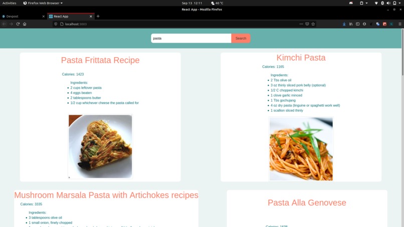 Recipe Retrival App – screenshot 1