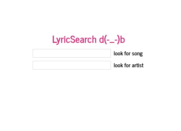 LyricSearch – screenshot 1