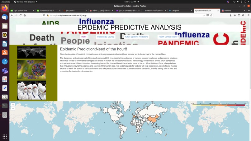 Forewarning System for Reducing Impact of Epidemics – screenshot 3