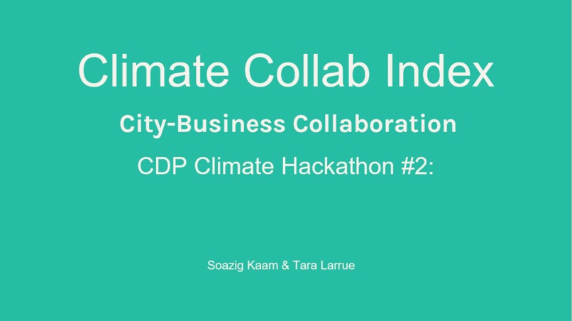 Climate Collab Index – screenshot 1