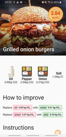 Carbon Foodprint – screenshot 1