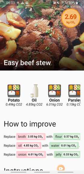 Carbon Foodprint – screenshot 3