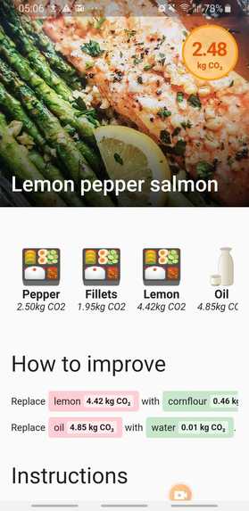 Carbon Foodprint – screenshot 4