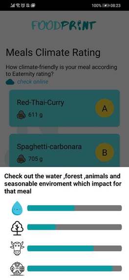 Foodprint App – screenshot 5