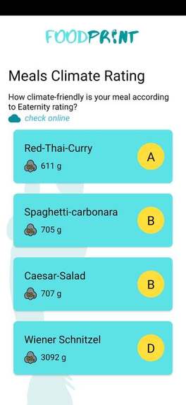 Foodprint App – screenshot 4