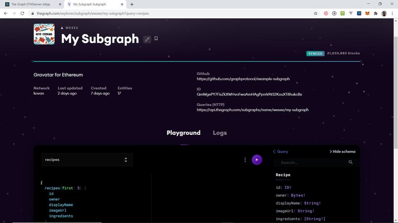 Keto Recipes SubGraph – screenshot 4