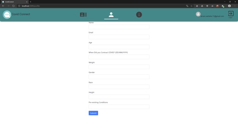 COVID Connect – screenshot 2