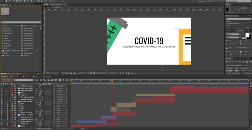 COVID-19 motion graphics – screenshot 1