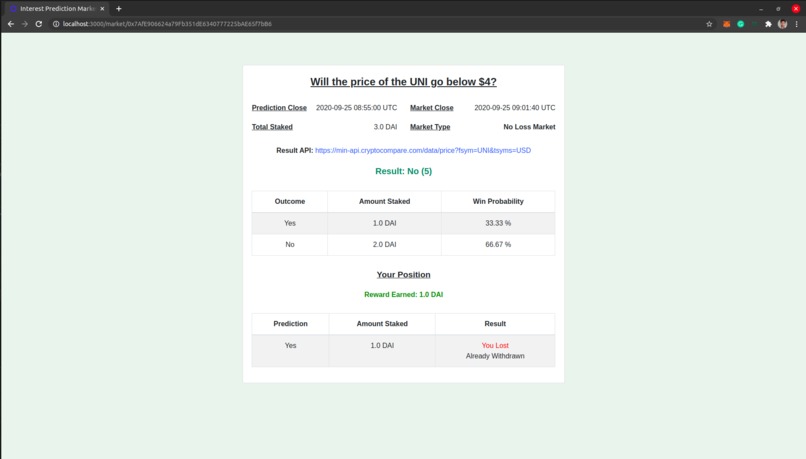 Chainlink Prediction Market – screenshot 6