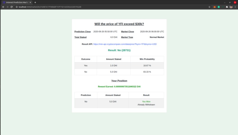 Chainlink Prediction Market – screenshot 8