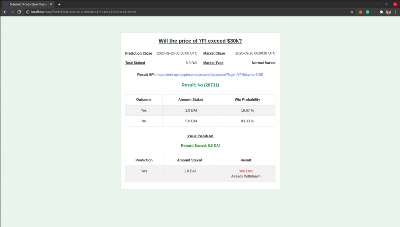 Chainlink Prediction Market – screenshot 9