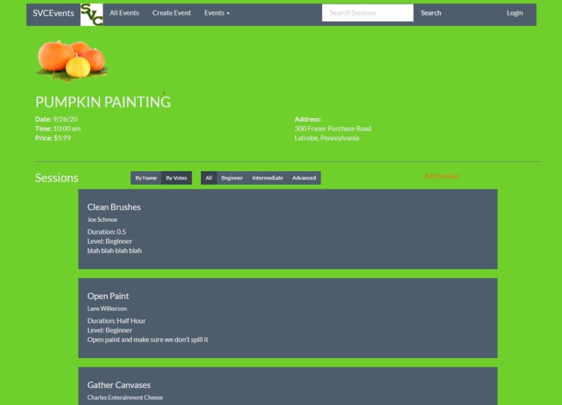 SVCEvents – screenshot 1