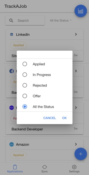 TrackAJob – screenshot 3