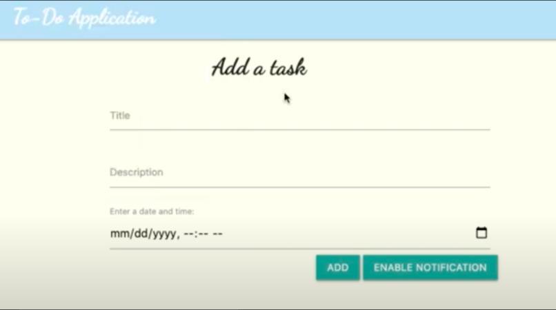 To-Do Application – screenshot 1