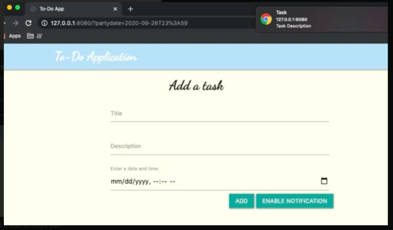 To-Do Application – screenshot 2