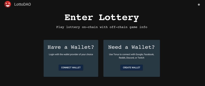 LottoDAO – screenshot 1