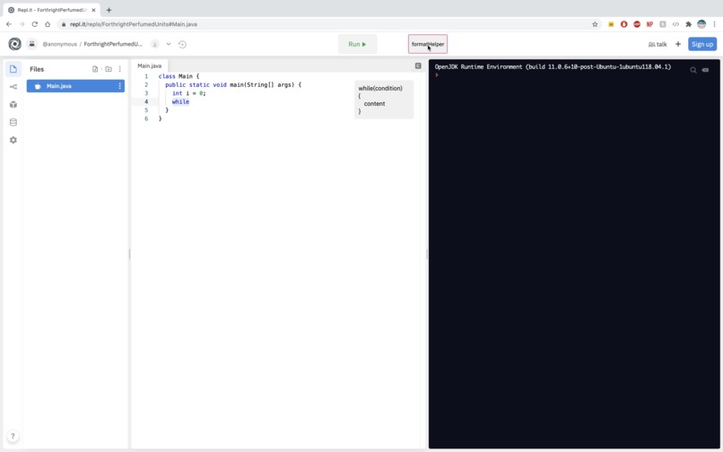 codeHelper – screenshot 1